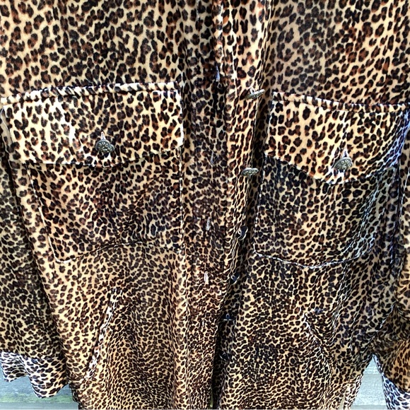 The Kooples Paris Leopard Print Button-Down Top, Size Medium (Euro Size 2) - Picture 3 of 7